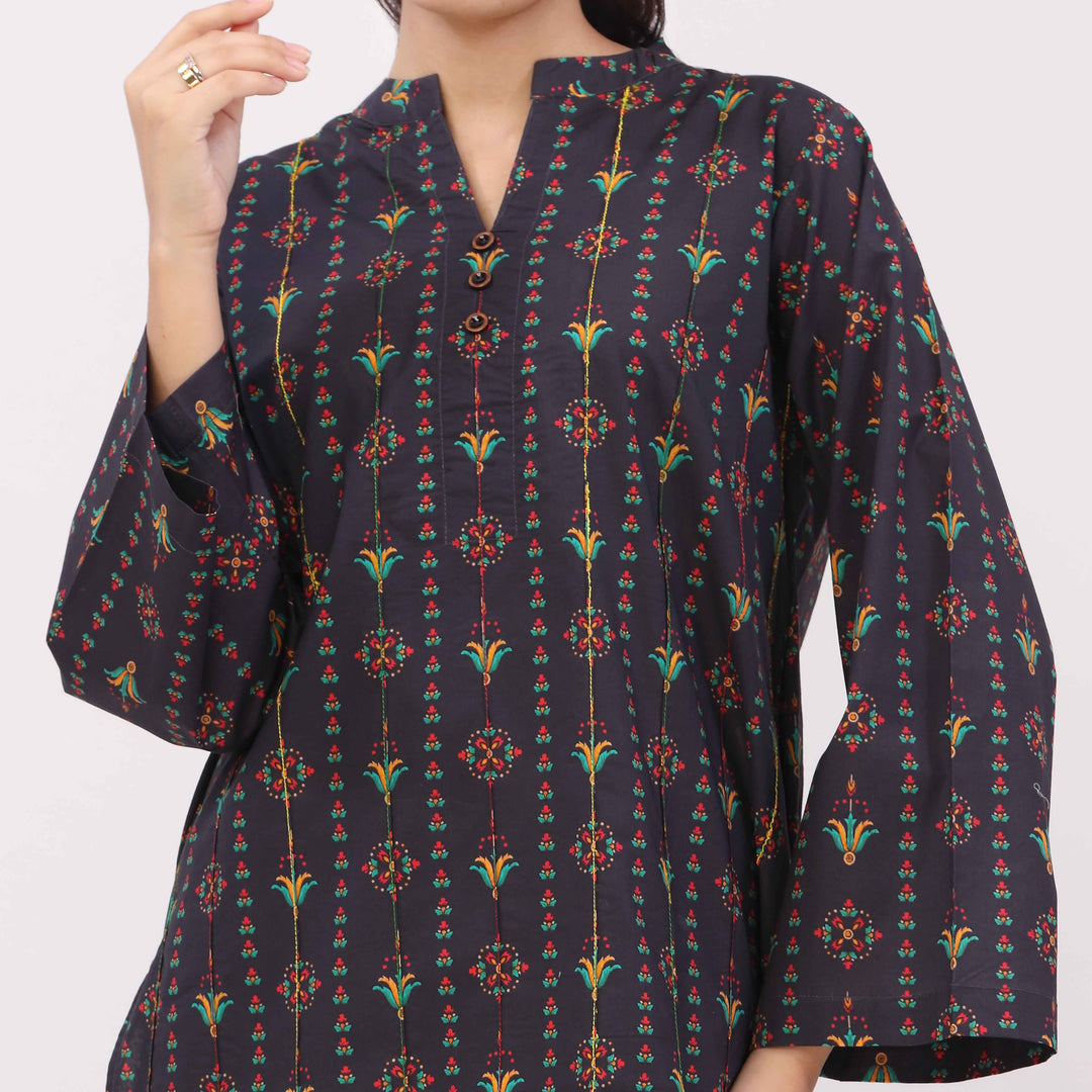 Digital Printed Cotton Cambric Shirt PW5026