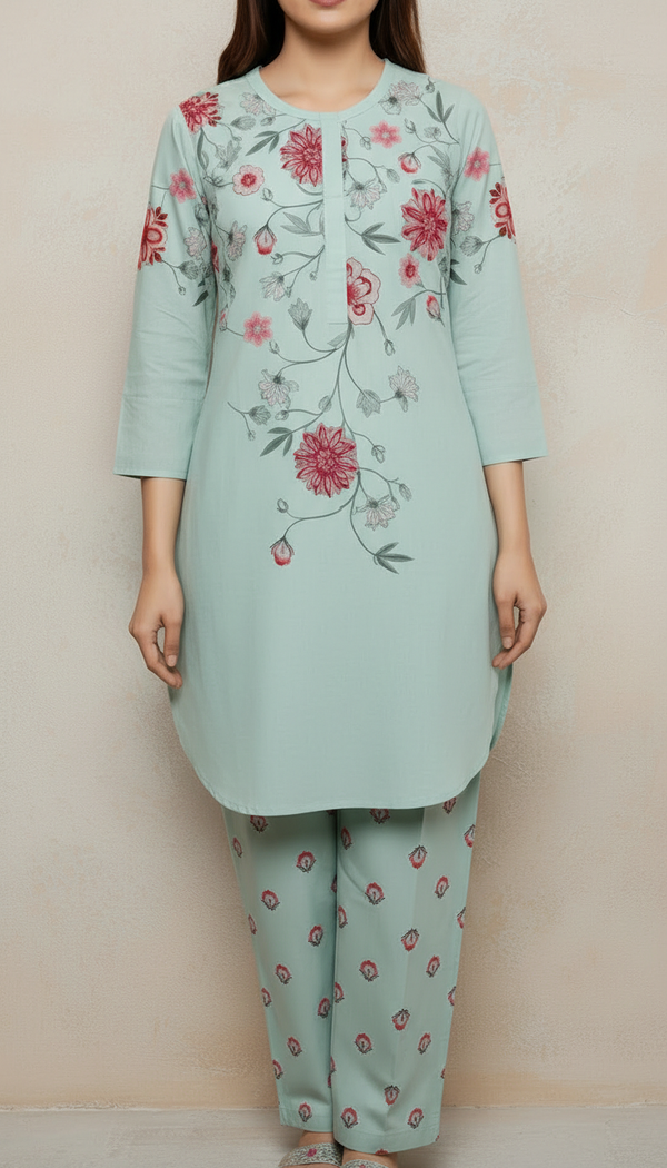 2 PC Digital Printed Suit PW5027