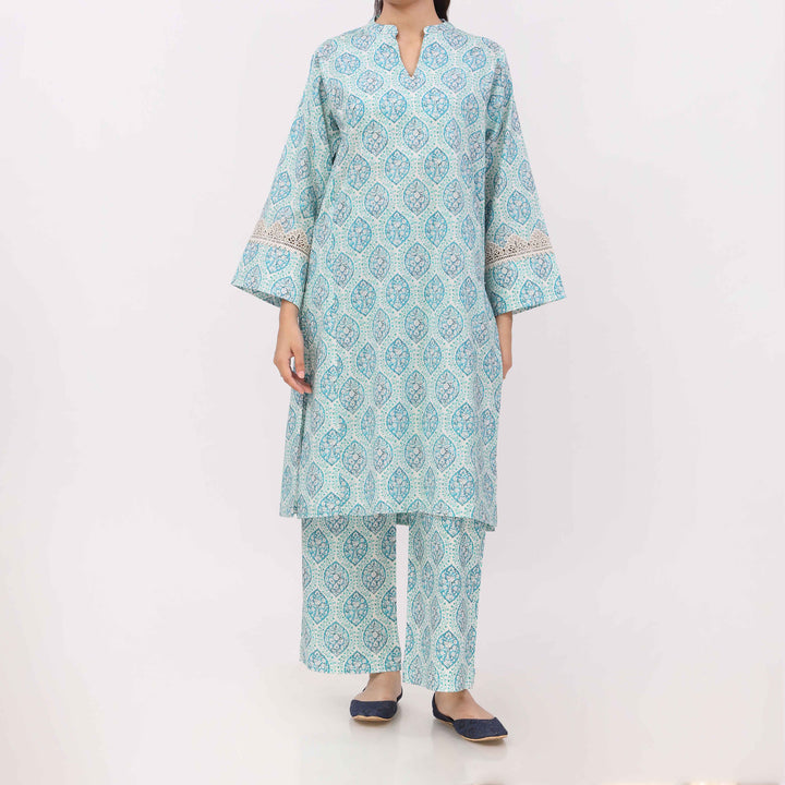 2PC Digital Printed Cotton Cambric Co-Ord Set PW5031