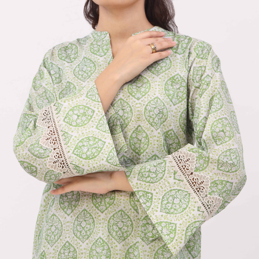 2PC Digital Printed Cotton Cambric Co-Ord Set PW5032