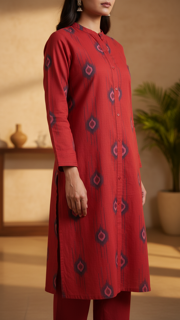 Printed Slub Khaddar shirt PW5036