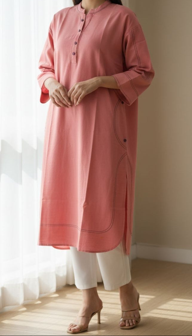 Solid Dyed slub Khaddar shirt PW5037