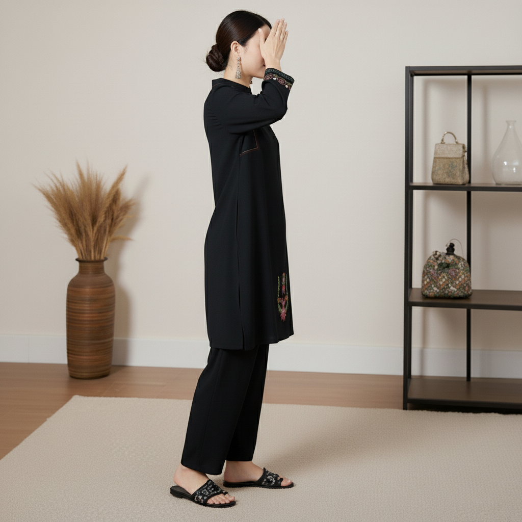 2PC Embroidered Slub Khaddar Suit PW5045