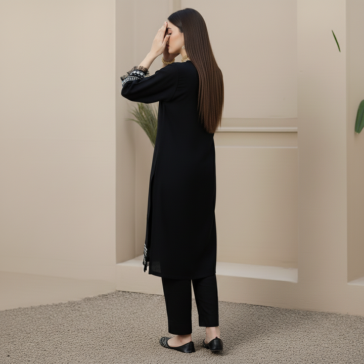 2PC Embroidered Slub Khaddar Suit PW5047