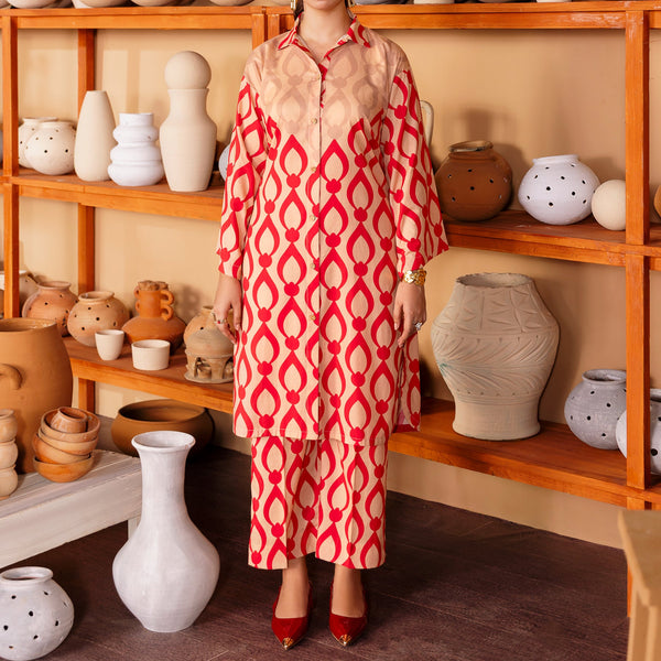 2PC- Printed Cambric Suit PW5053