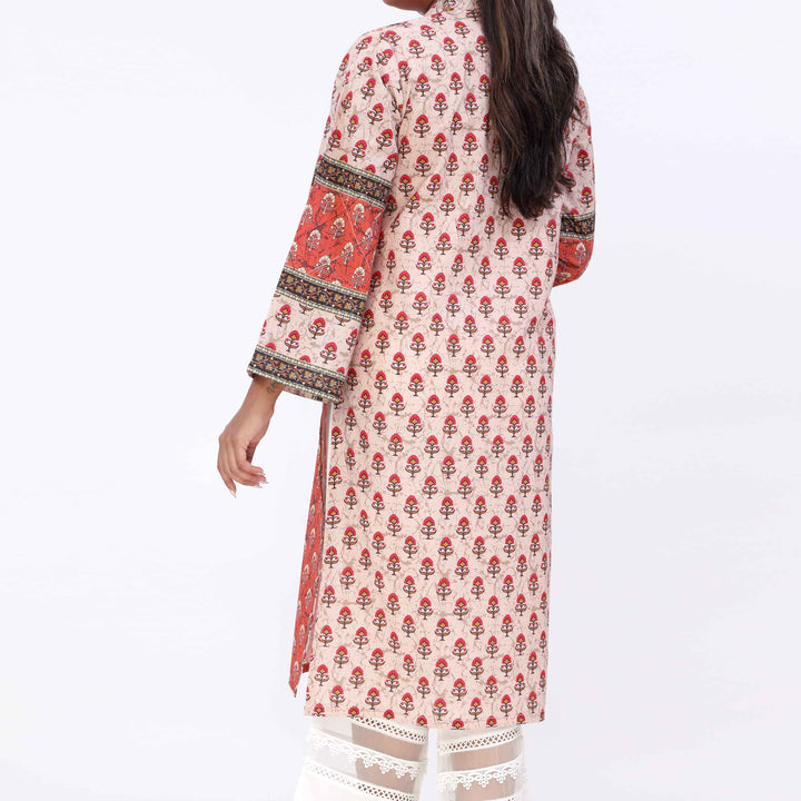 Red Printed Cambric Shirt PW5056