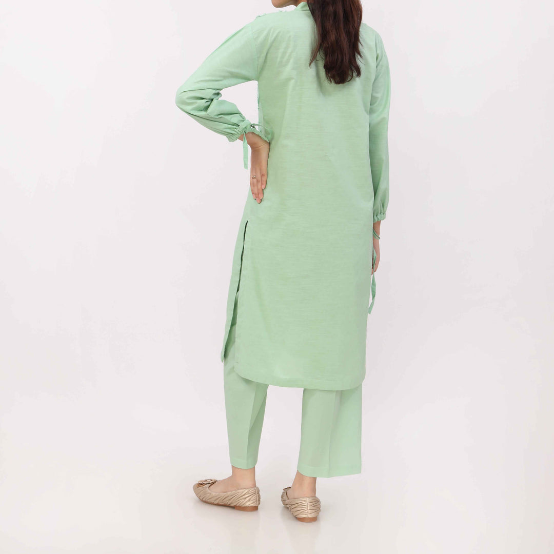 2PC Solid Dyed Cotton Dobby Co-Ord Set PW5057