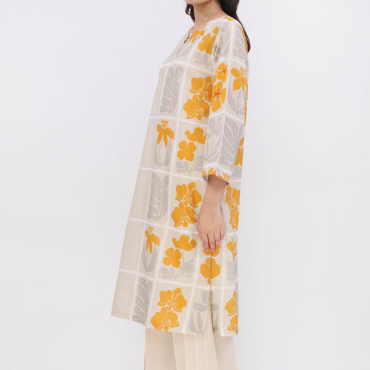 1PC- Digital Printed Cotton Cambric Shirt PW5062