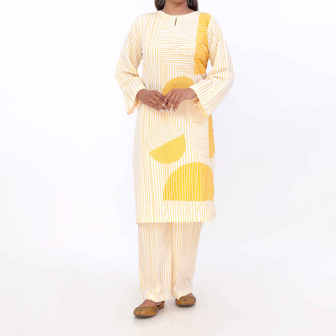 2PC- Cotton Cambric Printed Suit PW5063