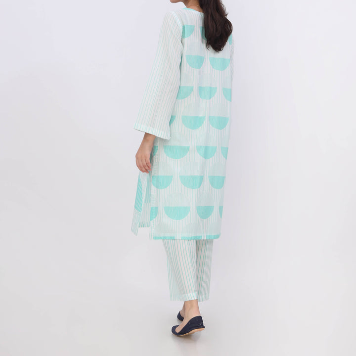 2PC- Digital Printed Cotton Cambric Co-Ord Set PW5064