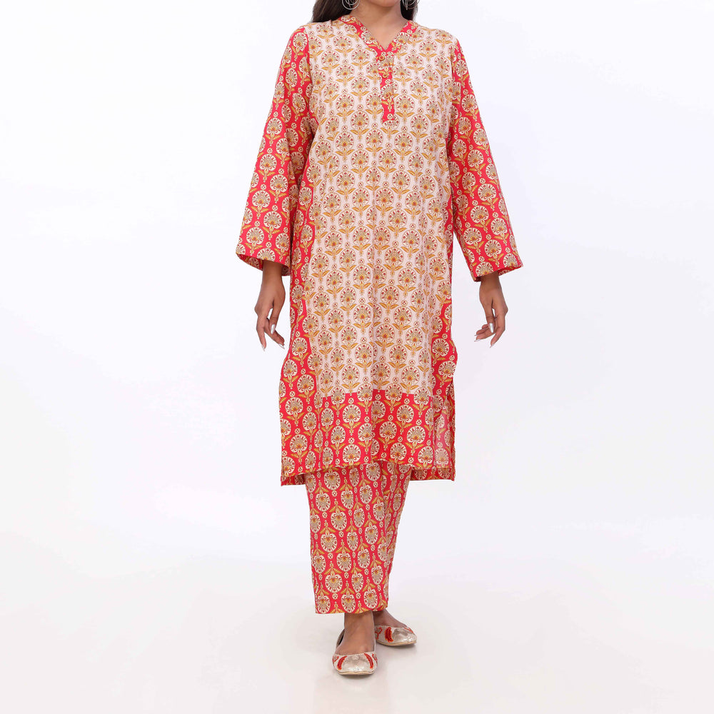 2PC- Cotton Cambric Printed Suit PW5065