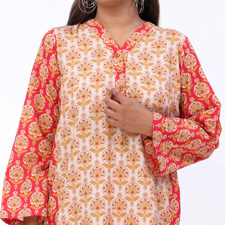 2PC- Cotton Cambric Printed Suit PW5065