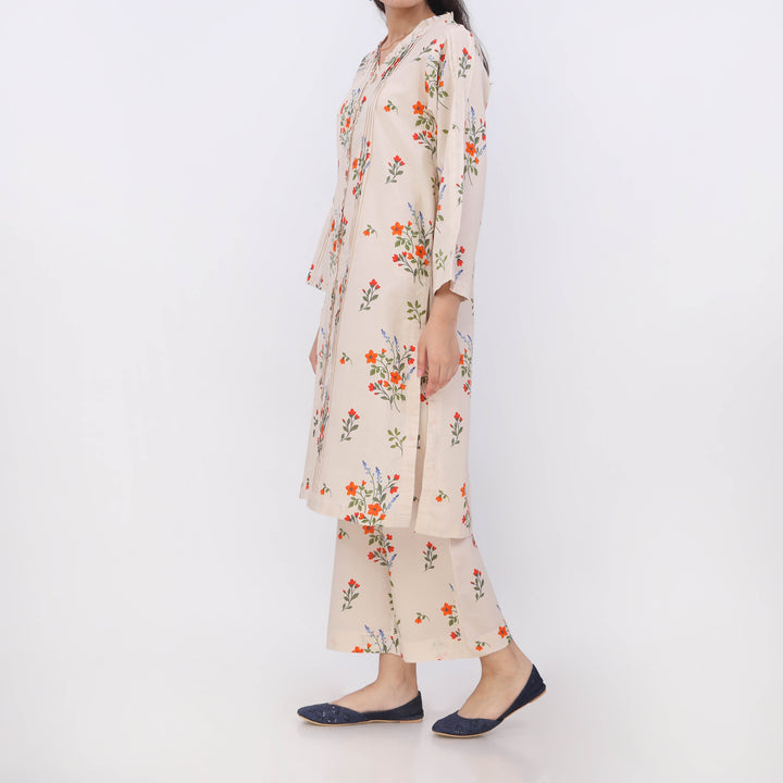 2PC- Digital Printed Cotton Cambric Co-Ord Set PW5068