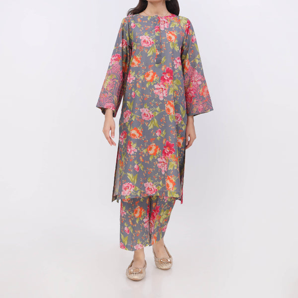 2PC- Digital Printed Cotton Cambric Co-Ord Set PW5069