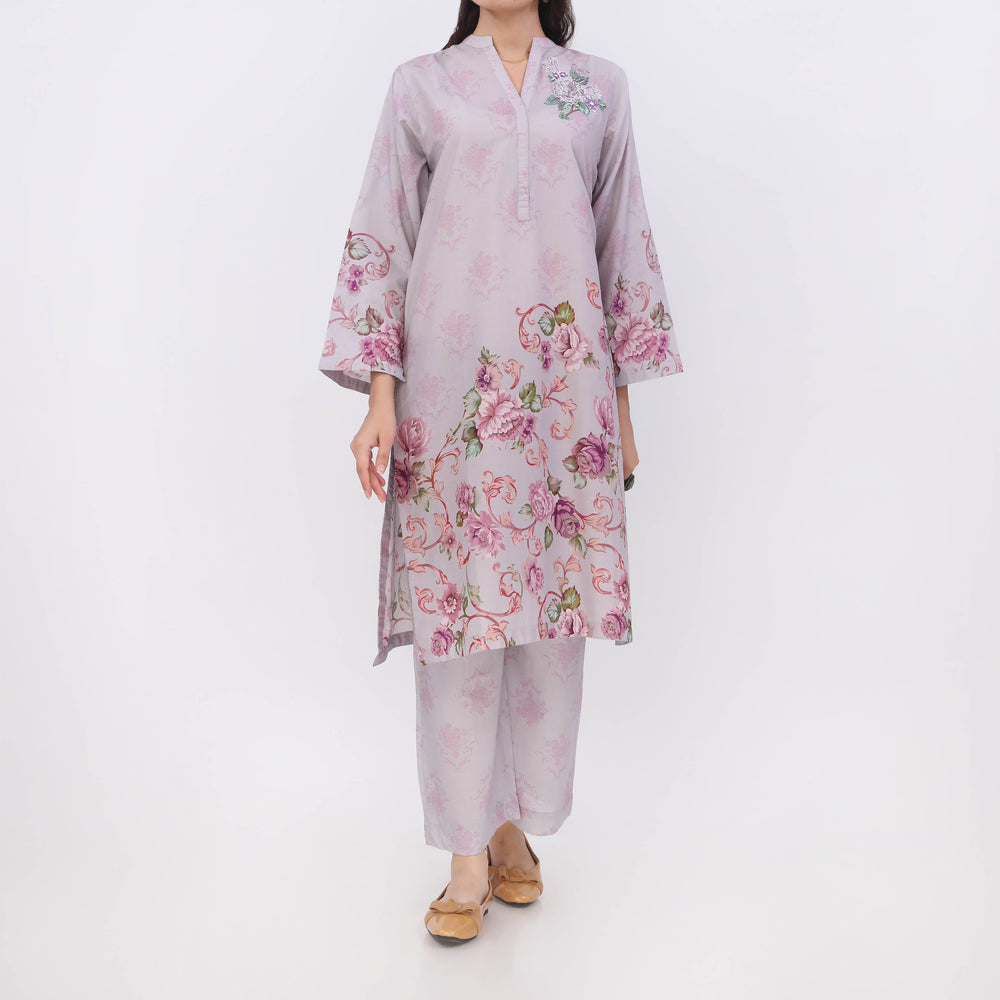 2PC- Digital Printed Cotton Cambric Suit PW5071
