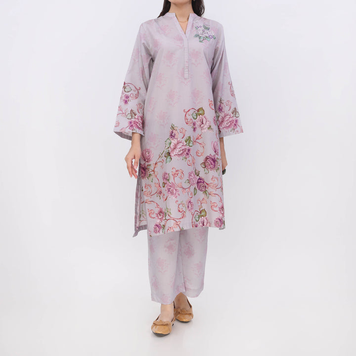 2PC- Digital Printed Cotton Cambric Suit PW5071