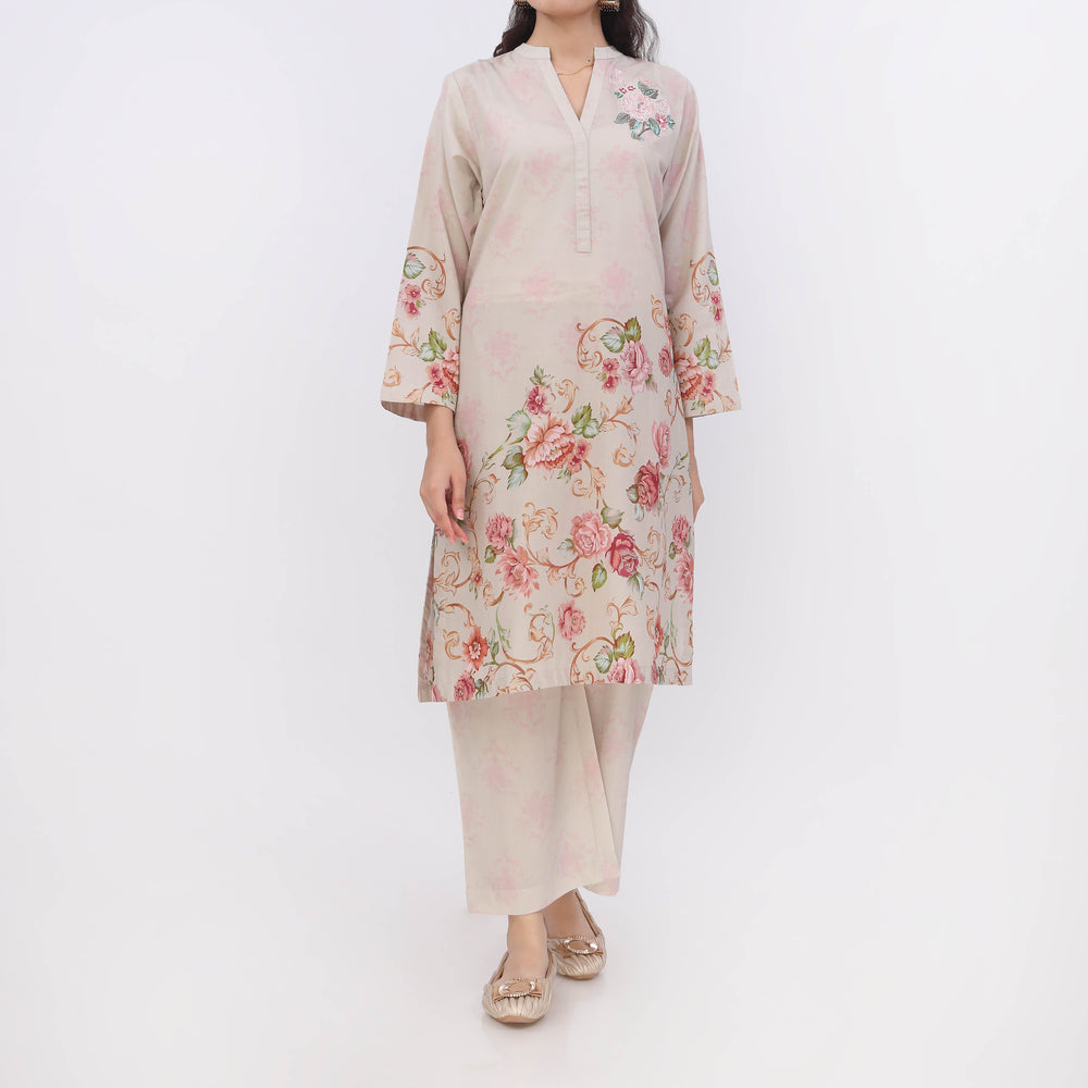 2PC- Digital Printed Cotton Cambric Suit PW5072