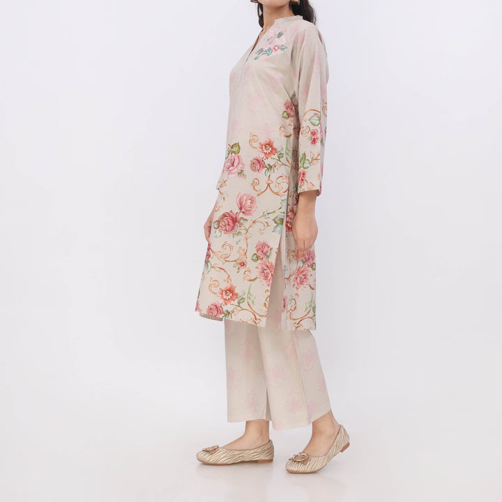 2PC- Digital Printed Cotton Cambric Suit PW5072