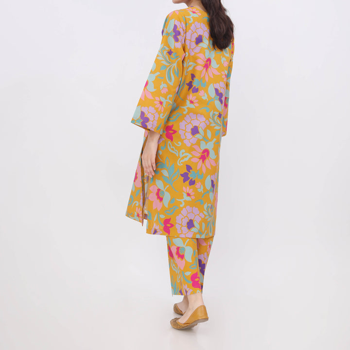 2PC- Digital Printed Cotton Cambric Co-Ord Set PW5074