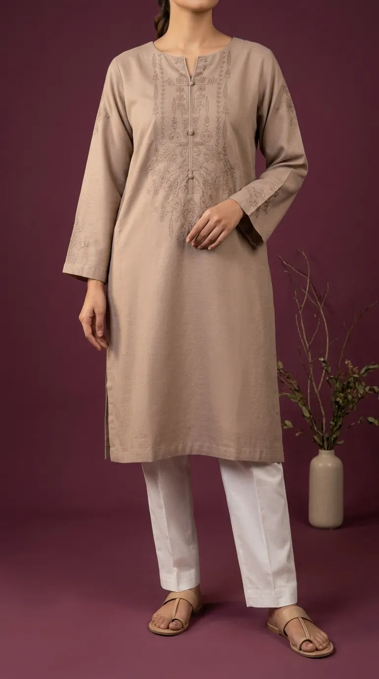 Embellished Karandi Shirt PW507502