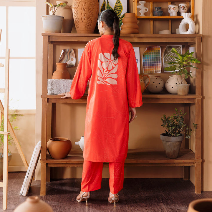 2PC- Printed Cambric Suit PW5081