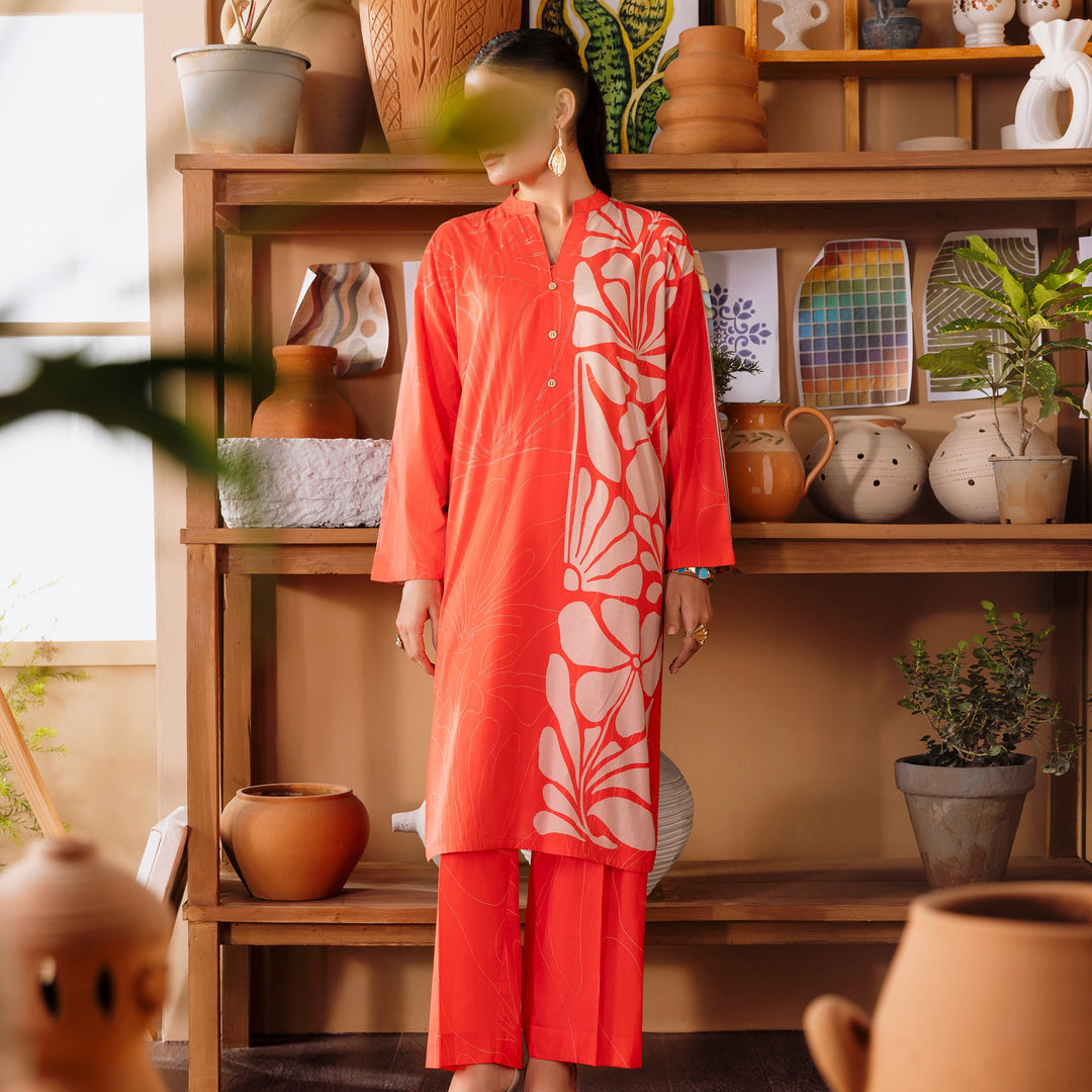 2PC- Printed Cambric Suit PW5081