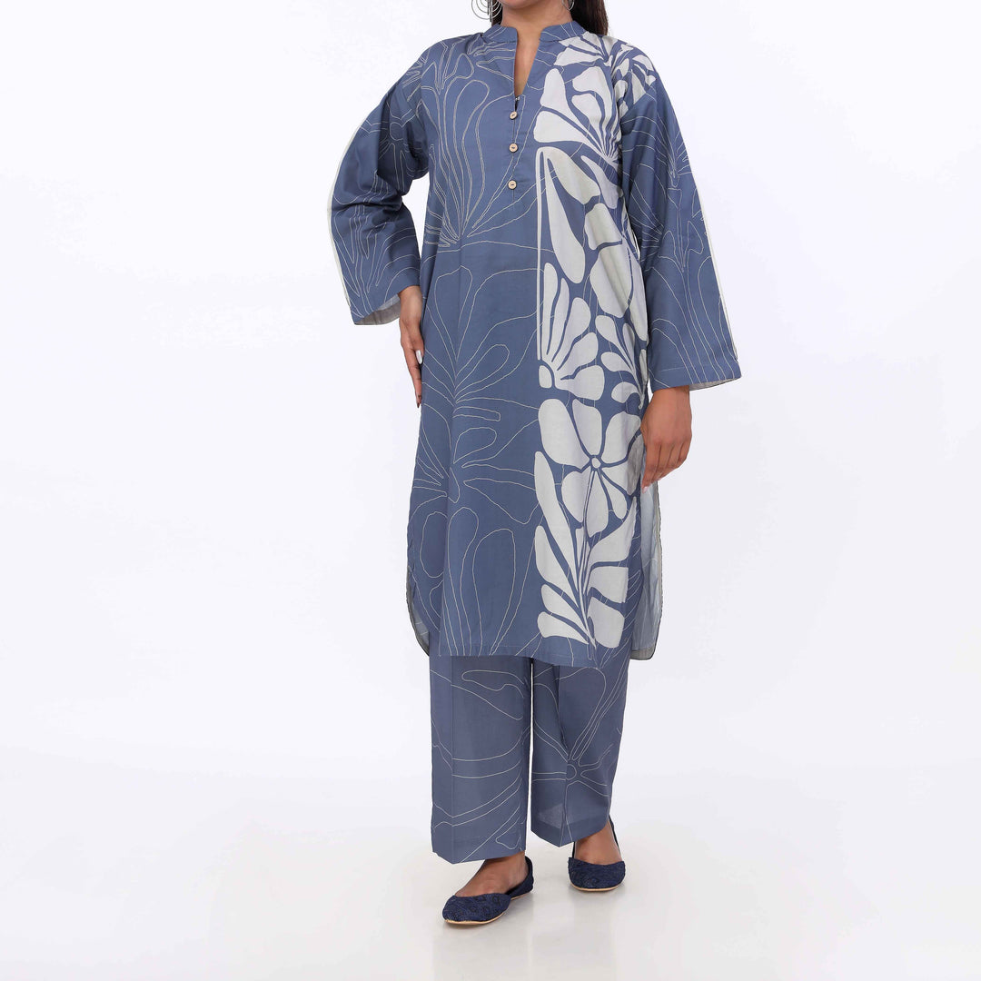 2PC- Printed Cambric Suit PW5082