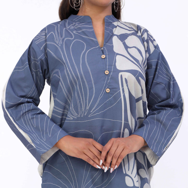 2PC- Printed Cambric Suit PW5082