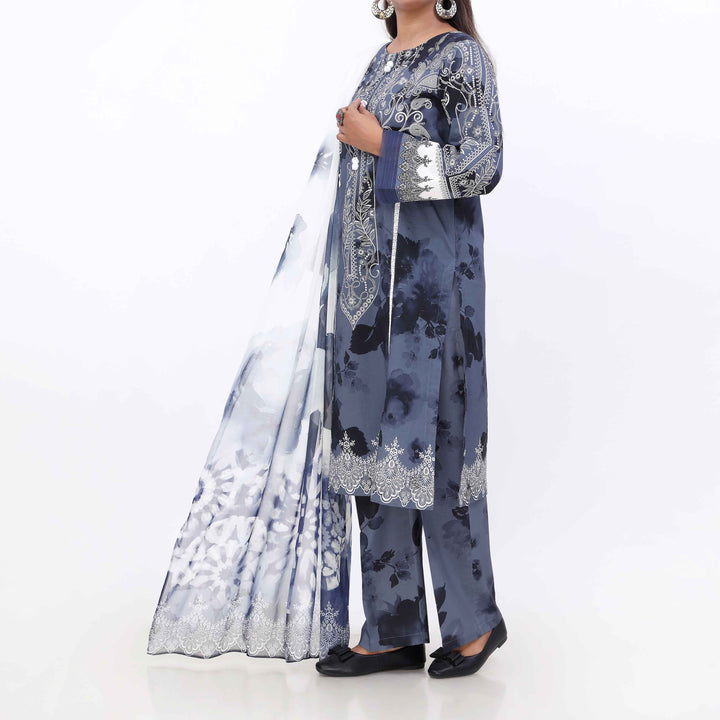 3PC- Printed Cambric Suit PW5087