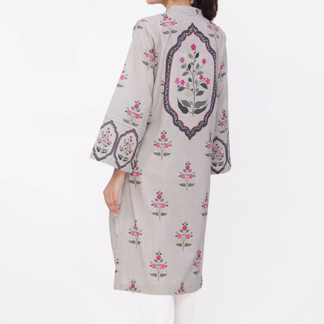 1PC- Digital Printed Cotton Cambric Shirt PW5091