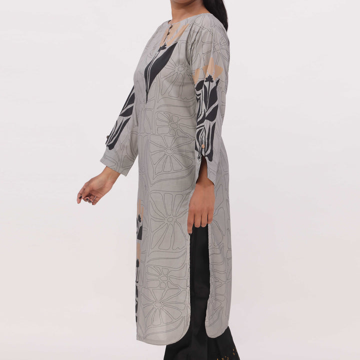 1PC- Digital Printed Cotton Cambric Shirt PW5093