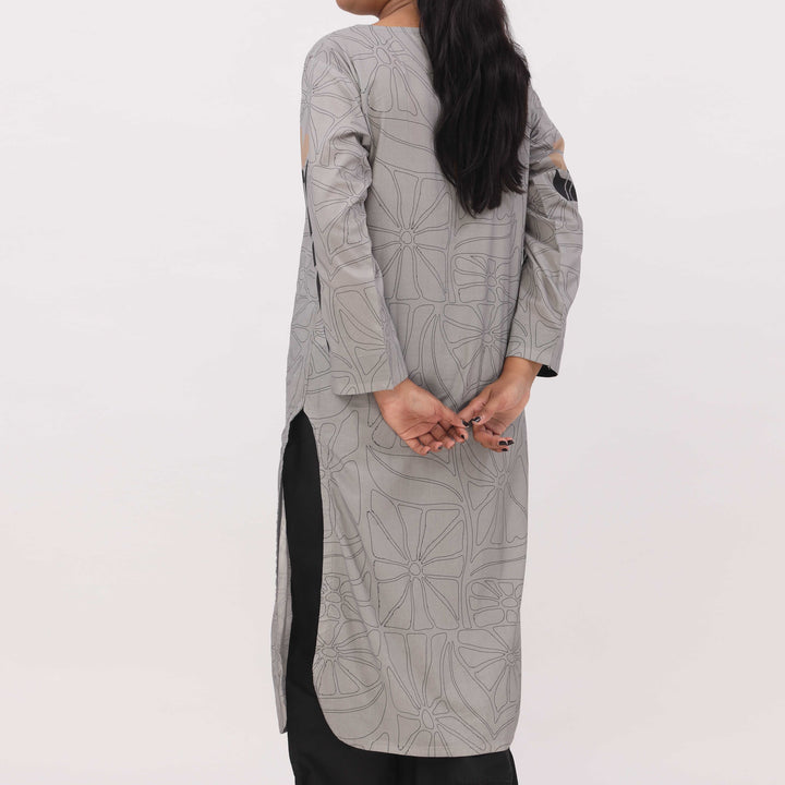 1PC- Digital Printed Cotton Cambric Shirt PW5093