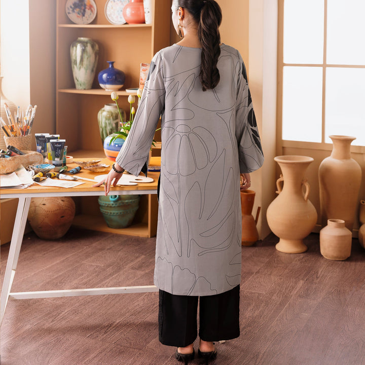 1PC- Printed Cambric Shirt PW5095