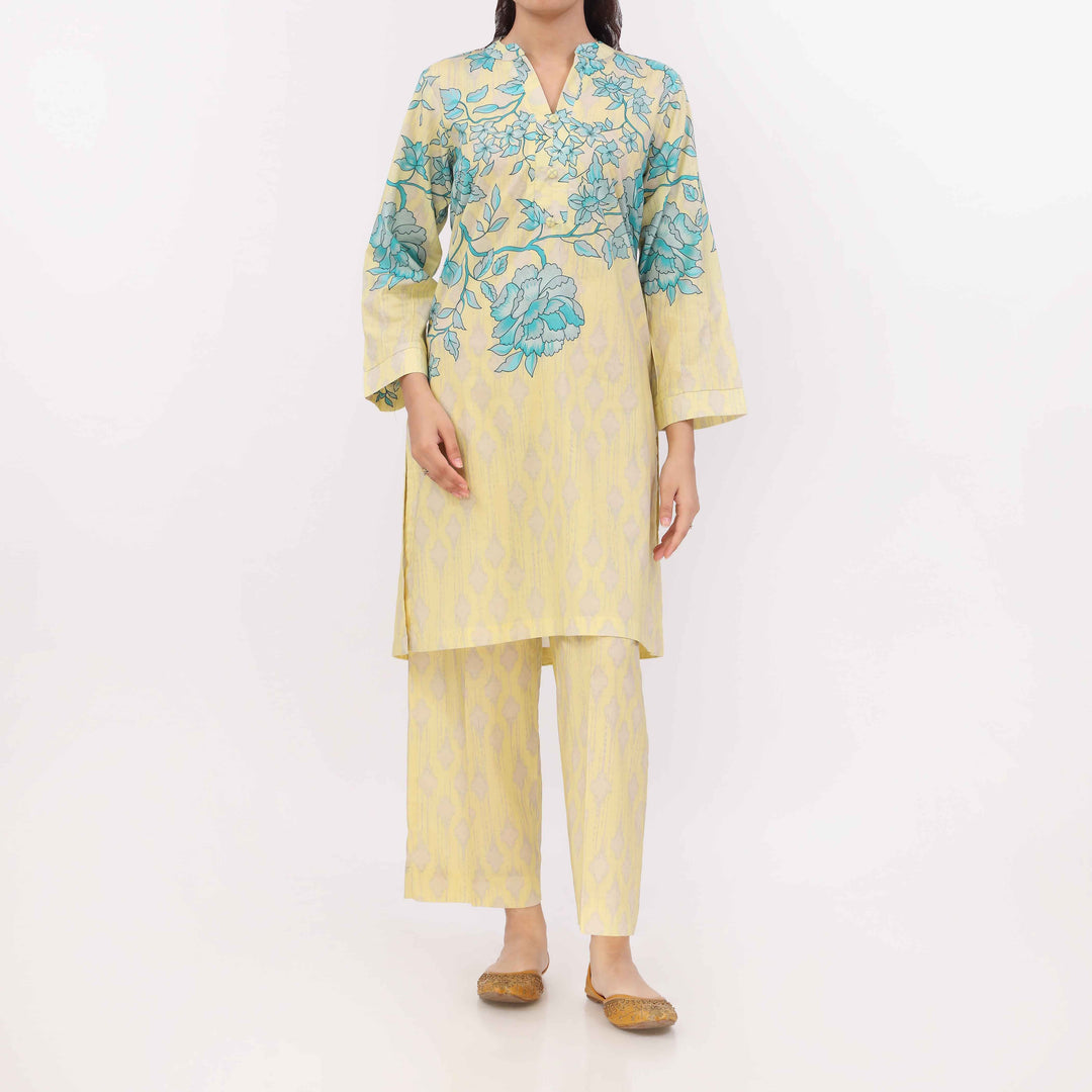 2PC Digital Printed Cotton Cambric Co-Ord Set PW5102