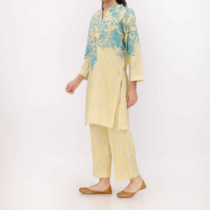 2PC Digital Printed Cotton Cambric Co-Ord Set PW5102