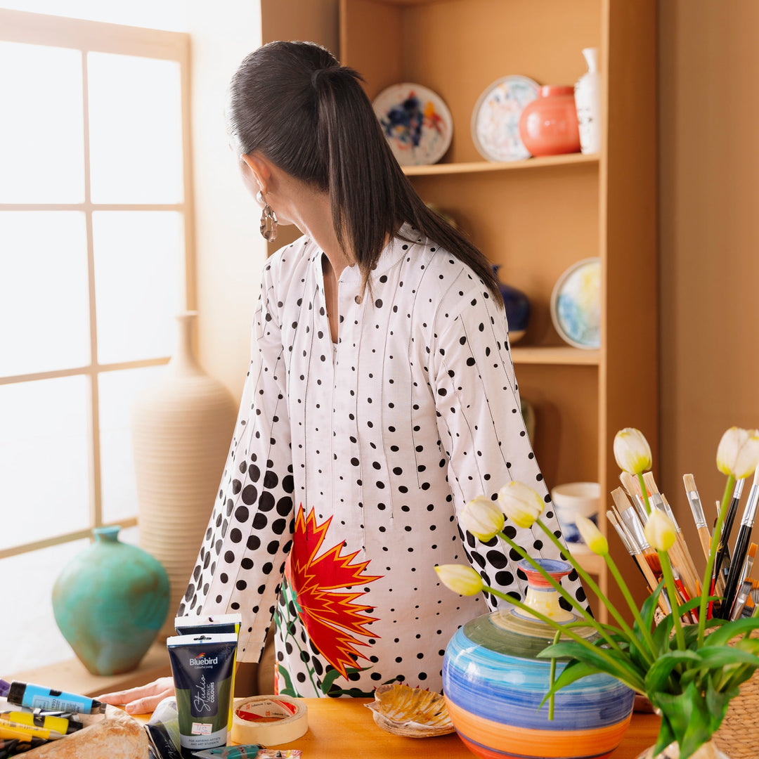 2PC- Printed Cambric Suit PW5104