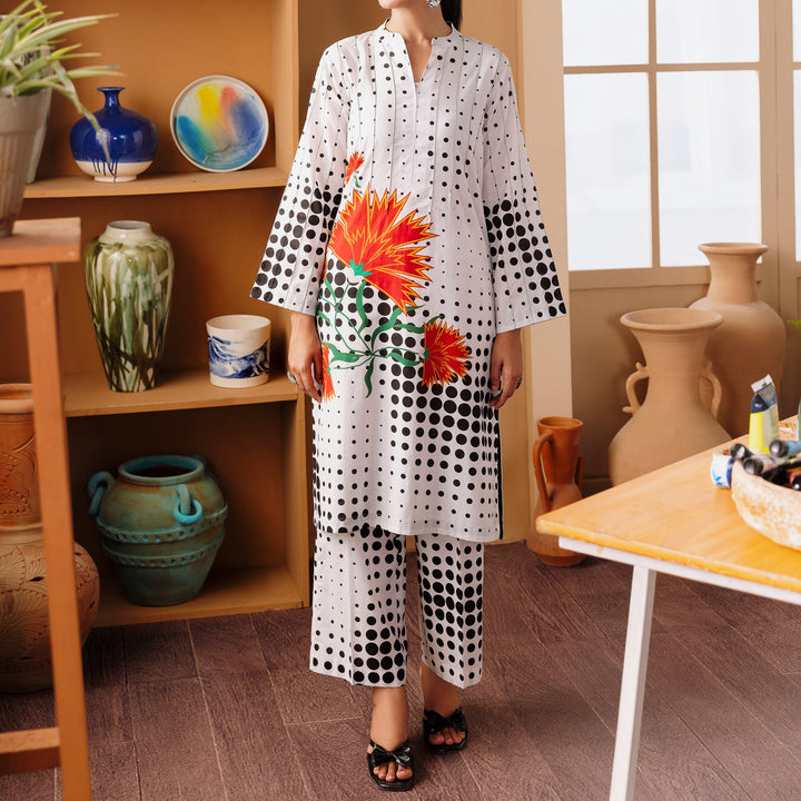 2PC- Printed Cambric Suit PW5104