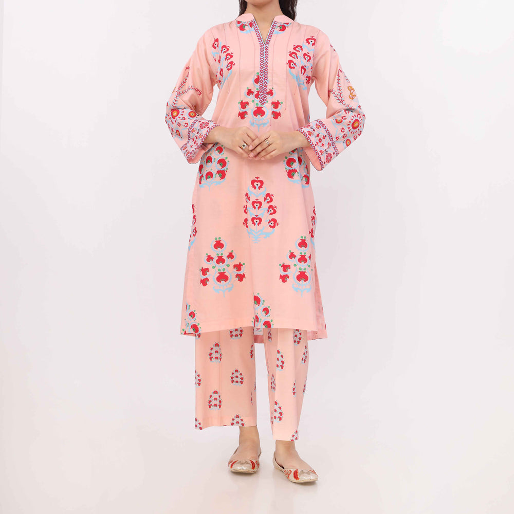 2PC Digital Printed Cotton Cambric Co-Ord Set PW5106