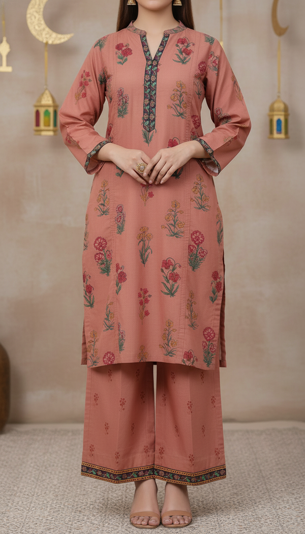 2 PC Digital Printed Suit PW5133