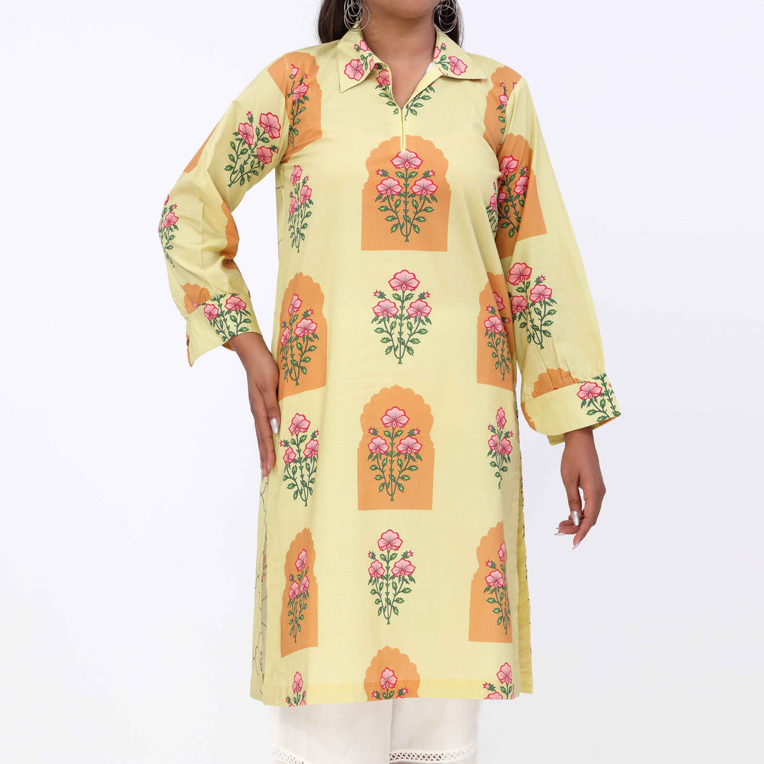 Lemon Printed Cambric Shirt PW5158