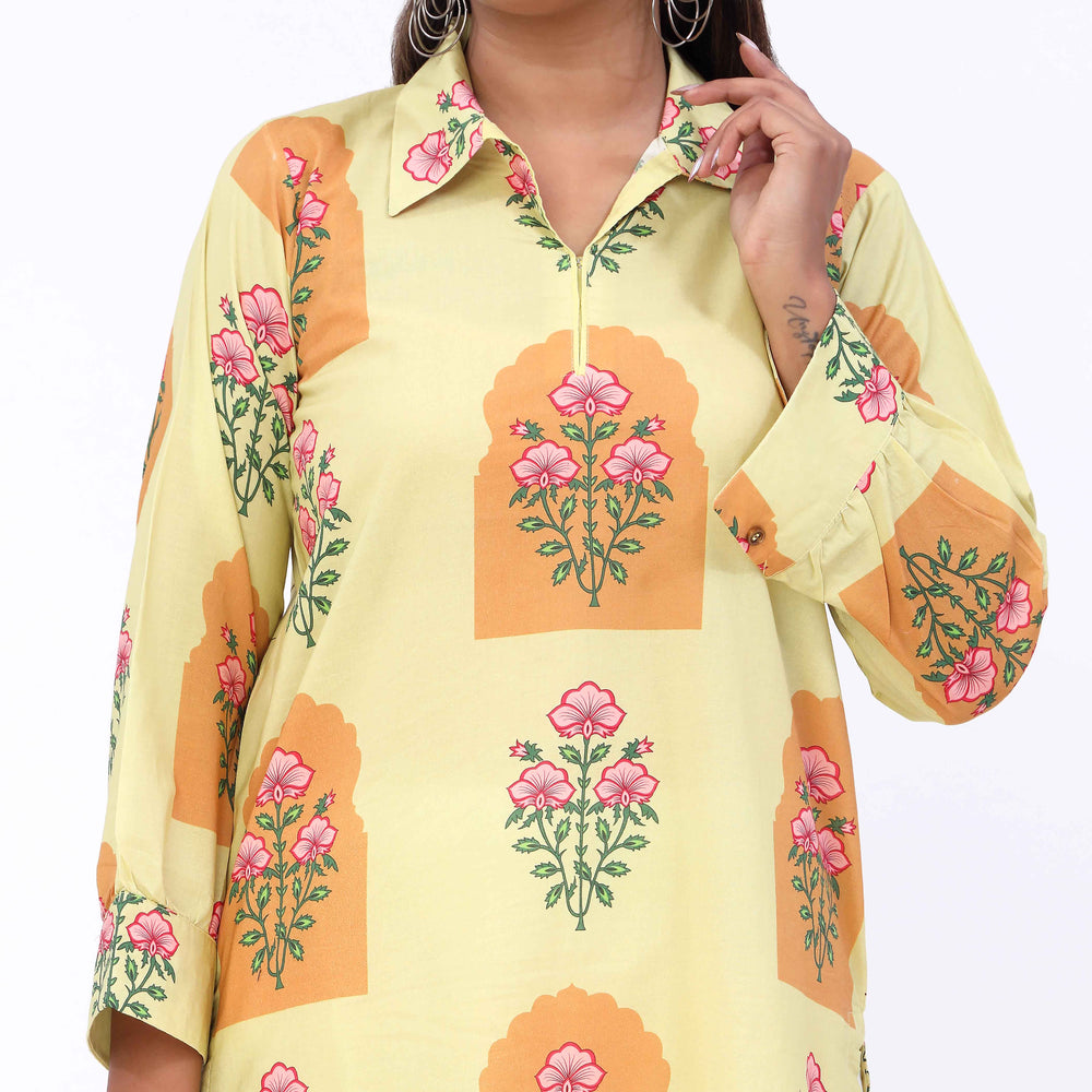 Lemon Printed Cambric Shirt PW5158