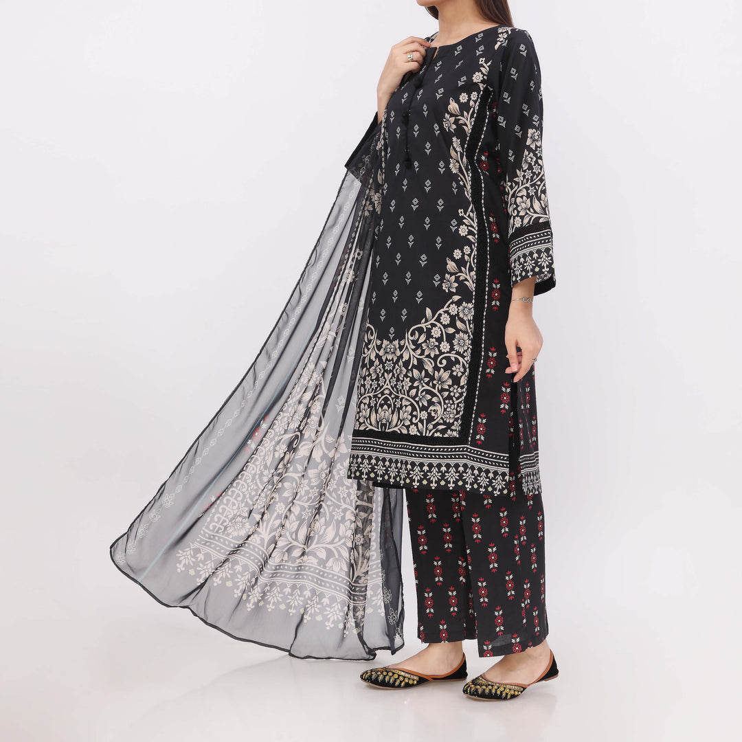 3PC Printed Cambric Suit