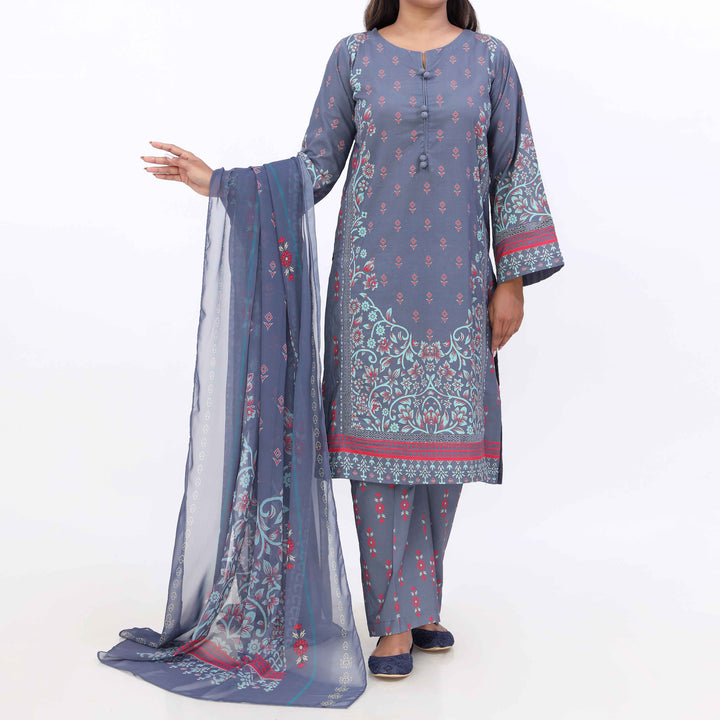 3PC- Printed Cambric Suit PW5162