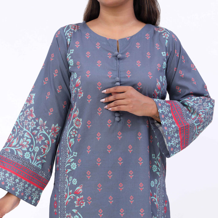 3PC- Printed Cambric Suit PW5162