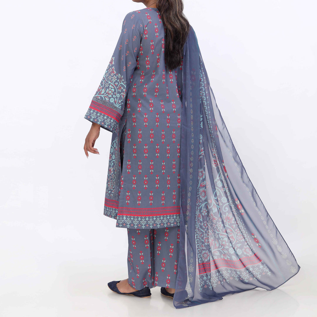 3PC- Printed Cambric Suit PW5162