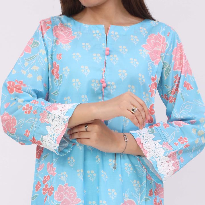 3PC Printed Cambric Suit