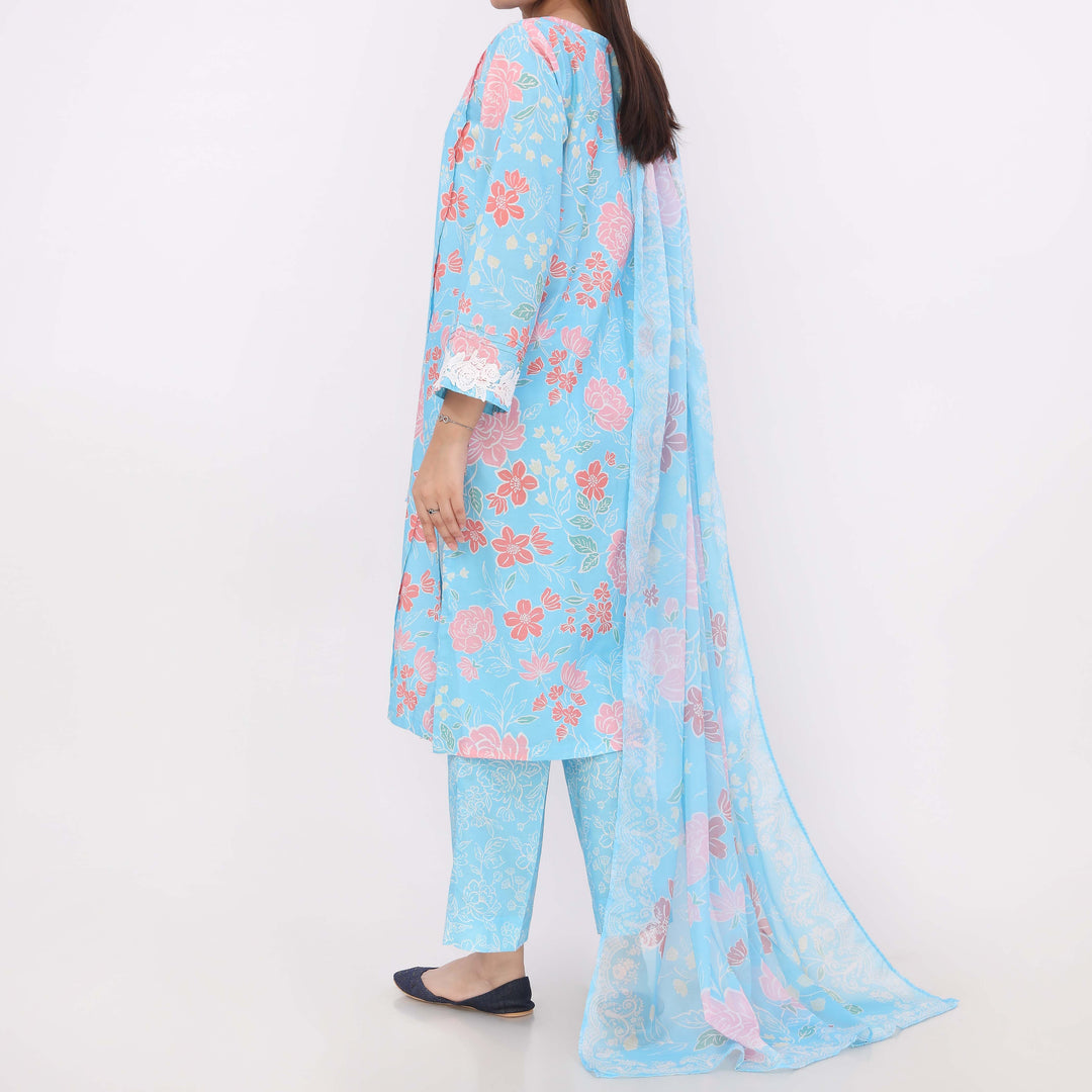 3PC Printed Cambric Suit