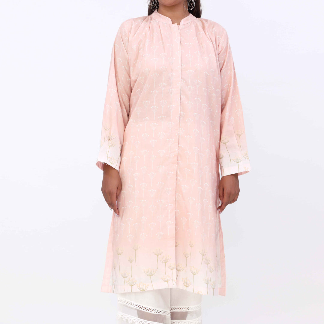 Pink Printed Cambric Shirt PW5177