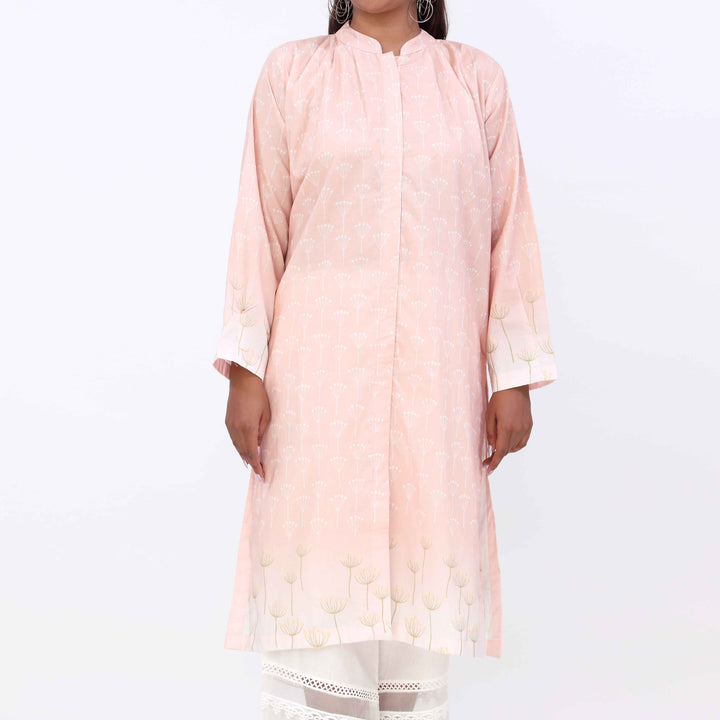 Pink Printed Cambric Shirt PW5177