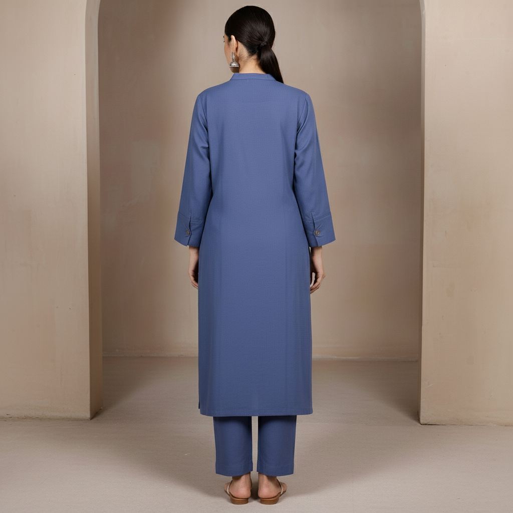 2PC Solid Dyed Slub Khaddar Suit PW5183